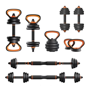 Multi Functional Body Workout Home 6 in 1 Combination Gym Equipment Adjustable Dumbbell Set