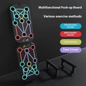 Multi-Functional Folding Push-Up and Sit-Up Training Board for Home Use