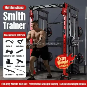 Multi-Functional Home Fitness Smith Machine Strength Training Equipment Set