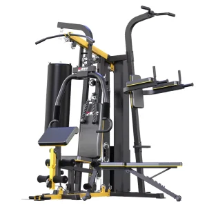 Multi-Functional Iron Home Gym Training Machine Strength Station for Three-Person Exercise