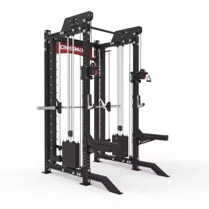 Multi Functional Power Cage with Smith Machine Commercial Gym Squat Rack Trainer