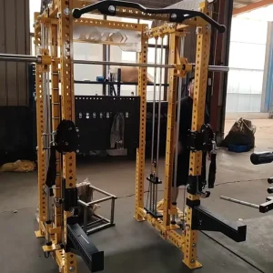 Multi Functional Smith Machine Gym Rack Stainless Steel Carbon Steel Construction Full Body Strength Training Home 75kg Weight