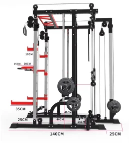 Multi-Functional Smith Machine Squat Rack for Home Gym