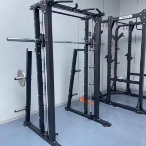Multi Functional Steel Power Cage Squat Rack Smith Machine 100kg Weight Stack for Fitness Exercises ABS Chest Training Unisex