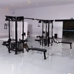 Multi-Functional Trainer Strength Machine with Metal Construction, 8 Stations