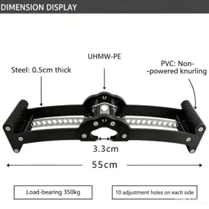 Multi-Grip Rotating Cable Attachment Back Bar 360° Swivel Handle Lat Pulldown Bar for Strength Training & Home Gym