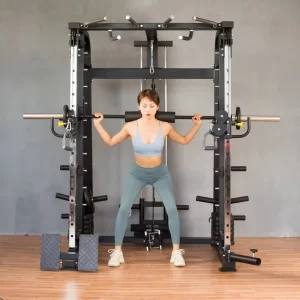 Multi Gym Longmen Frame Steel Fitness Pull Training Equipment Squat Rack Smith Machine Heavy Duty