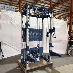 Multi Gym Squat Rack Weightlifting Rack Power Cage Smith Machine Cable Machine Triceps Biceps Legs Steel Fitness Exercises