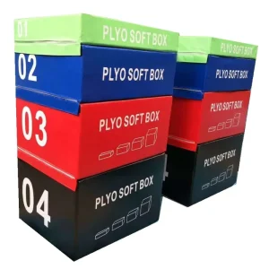 Multi-Height Soft Plyo Box EPE Foam 4-in-1 Jump Training Box for Home and Gym Plyometric Exercise