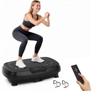 Multi-Level Fitness Vibration Plate Exercise Machine with Remote Control for Home