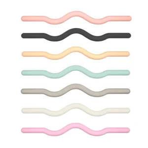 Multi-Purpose Wavy Weighted Pilates Bar Silicone Cast Iron Core 15lb 25lb Fitness Yoga Training Bar