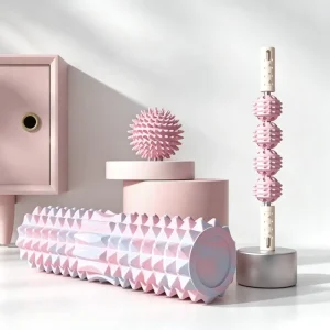 Multi-Size Solid EVA Foam Roller Set with Spiked Dual-Zone and Crescent-Shaped Designs for Gym and Yoga