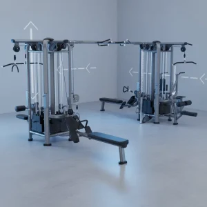 Multi-Station 4-Station, 8-Station, 12-Station, 16-Station Pin-Loaded Machine for Commercial Gyms or Hotels