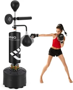 Multi-functional Adjustable Height Training Speed Ball Free Standing Rotating Boxing Punching Bag