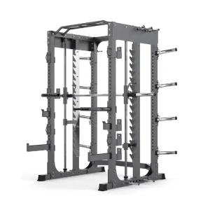 Multi functional Adjustable Plate Loading Power Cage Smith Machine Gym Fitness Equipment Strength Trainer