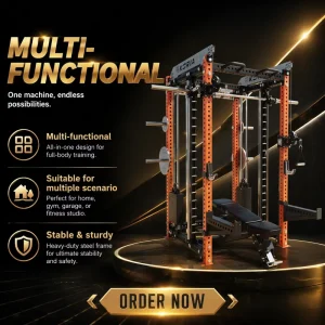 Multi functional Equipment Trainer Lat Pulldown Low Row Rack Cable Attachment Builder with Dual Selectorized Weight Stacks