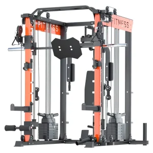 Multi-functional Strength Training Smith Machine Commercial Gym Equipment Workout Station with Weight Stack