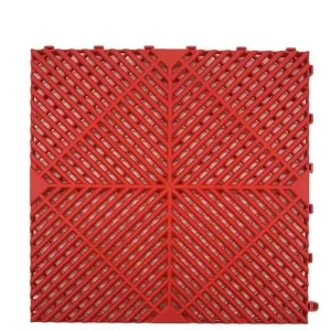 Multicolor Car Wash Floor Grating 400x400x18mm Interlocking Garage Floor Tiles Colored Modular Flooring