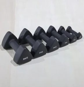 Multicolor Triangle Neoprene Dumbbell Set for Gym and Home Use