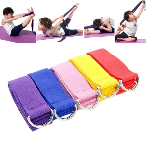 Multicolour Cotton Yoga Tension Straps & Ropes Width Stretch Out Strap Eco Friendly Yoga Belt