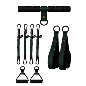 Multifunction Core, Arm and Leg Resistance Band Trainer with Foot Pedal, 4 x 30 lb
