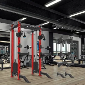 Multifunction Smith Machine with Cable Pulley System for Gym Strength Training