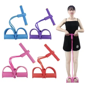 Multifunction Tension Rope 6 Tube Elastic Yoga Pedal Puller Resistance Band Natural Latex Tension Rope Fitness Equipment