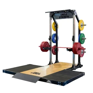 Multifunctional 25mm Precision Hole Spacing Half Rack Professional Gym Training Equipment with Vibration Dampening Platform