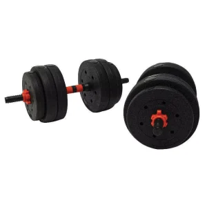 Multifunctional Adjustable Dumbbell Barbell and Kettlebell Set with Iron Non-Slip Ergonomic PVC Shell