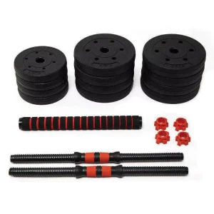 Multifunctional Adjustable Dumbbells, Barbells and Kettlebells with Iron, Non-Slip Ergonomic PVC Shell
