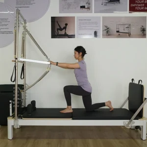 Multifunctional Aluminum Pilates Reformer with Half Tower for Rehabilitation, Shaping and Core Workouts