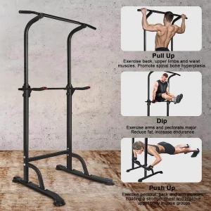 Multifunctional Commercial Power Tower Adjustable Strength Training Equipment for Arms, Triceps and Legs