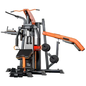 Multifunctional Comprehensive 3 Person Station Smith Machine Home Gym Fitness Equipment Chest Shoulder Training Steel Material