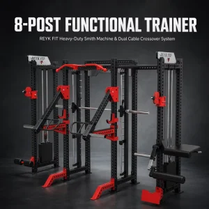 Multifunctional Eight-Post Power Rack Smith Machine Comprehensive Training Equipment for Bodybuilding Gym Station for Chest Legs