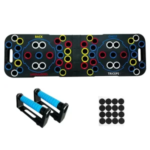 Multifunctional Foldable Push-Up Board with Push-Up Stand Bars for Exercise