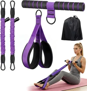 Multifunctional Full Body Latex Resistance Band with Pedal for Home Gym Core Workouts