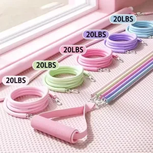 Multifunctional Home Fitness Exercise Bands Yoga Pilates Equipment Pull Rope Stretch Belt and Back Trainer Pilates Sticks