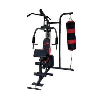 Multifunctional Home Gym Pulley System Full Body Strength Training Station 160 LBS Weight Stack