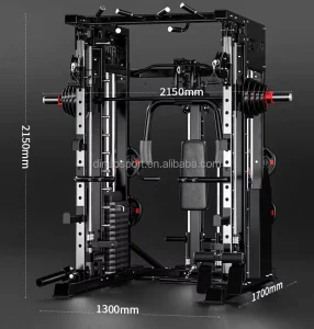 Multifunctional Home Gym Squat Rack All-in-One Smith Machine Power Cage
