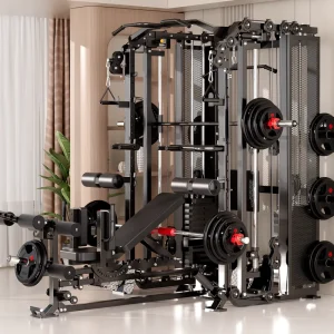 Multifunctional Home Gym Station with Power Rack Cable Machine Leg Developer for Full Body Strength Training