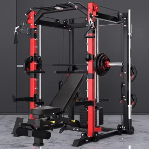 Multifunctional Home Use Smith Machine with Pec Fly Rack and Squat Stand All-in-One Strength Training Equipment for Arms Full Body
