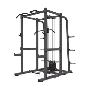 Multifunctional Metal Integrated Power Cage Squat Rack Weightlifting Smith Machine Foldable Commercial Use