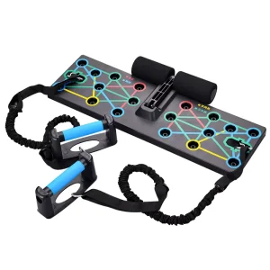 Multifunctional Push Up Board 3 in 1 Set Fitness Equipment Abdominal Assist & Sit Up Device Home Use Russian Twist Stand