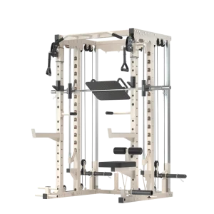 Multifunctional Smith Machine Heavy Duty Steel Frame Home Power Training Rack Squat Bench Press Strength Workout Station
