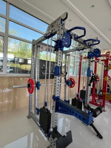 Multifunctional Smith Machine for Home Gym with Steel Construction and 75kg Weight Stack