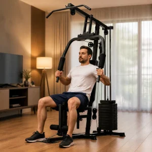 Multifunctional Smith Machine with Squat Rack, Bench Press and Leg Press for Full-Body Training