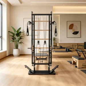 Multifunctional Spiral Tower Rack for Home Fitness and Core Strength Training