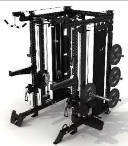 Multifunctional Squat Rack Power Cage with Pull-Up Bar and Smith Machine for Home Gym