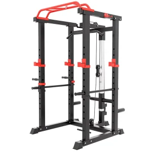 Multifunctional Steel Frame Gantry Horizontal Push Frame for Squats and Workouts with Benches Indoor Use