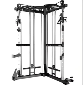 Multifunctional Trainer with Lat Pulldown, Rowing, Pull-Up, and Cable Crossover, Steel